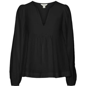 VERO MODA dam Vmgalilea L/S V-hals topp VMA Noos långärmad blus, svart, XL VERO MODA dam Vmgalilea L/S V-hals topp VMA Noos långärmad blus, svart, XL