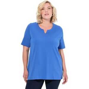 Ulla Popken damer stora storlekar överdimensionerade plus size t-shirt, a-linje, tunika halsringning, halvärm, Plommon blå, 50-52 Ulla Popken damer stora storlekar överdimensionerade plus size t-shirt, a-linje, tunika halsringning, halvärm, Plommon blå, 50-52