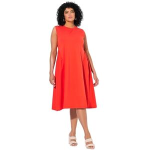 Ulla Popken damer stora storlekar plus size klänning, materialblandning, paprika, 46-48 Ulla Popken damer stora storlekar plus size klänning, materialblandning, paprika, 46-48