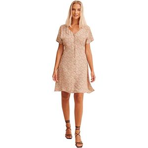 NA-KD Dam, knappframsida, miniklänning, ledig, Rosa blomma, 40 SE NA-KD Dam, knappframsida, miniklänning, ledig, Rosa blomma, 40 SE