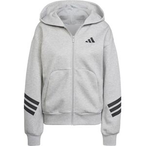 adidas Kobiety FUTURE ICONS THREE STRIPES FULL ZIP HOODIE, medium grey heather, XS adidas Kobiety FUTURE ICONS THREE STRIPES FULL ZIP HOODIE, medium grey heather, XS
