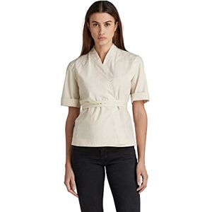G-STAR RAW Damer Etd Wrap Top Ss Blouse, Beige/kaki (Whitebait A790-1603), XS G-STAR RAW Damer Etd Wrap Top Ss Blouse, Beige/kaki (Whitebait A790-1603), XS
