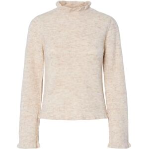 PIECES Pcjasmijn Ls High Neck Knit, Björk, S PIECES Pcjasmijn Ls High Neck Knit, Björk, S