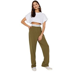 Trendyol Dam normal midja byxor med raka ben, kaki, 36, Khaki, 34 SE Trendyol Dam normal midja byxor med raka ben, kaki, 36, Khaki, 34 SE