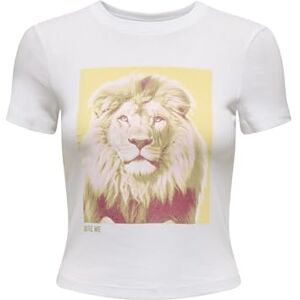 ONLY Onlpenny S/S Animal Top Box JRS, Ljus vit, XL ONLY Onlpenny S/S Animal Top Box JRS, Ljus vit, XL