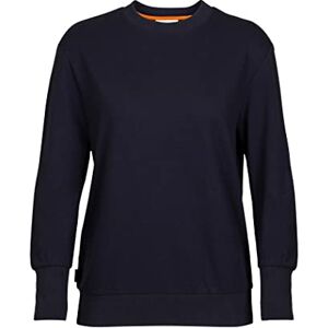 Icebreaker Women's Central II Långärmad Sweatshirt Tröja För Damer Mellanlager I Merinoull Midnight Marine, XL Icebreaker Women's Central II Långärmad Sweatshirt Tröja För Damer Mellanlager I Merinoull Midnight Marine, XL
