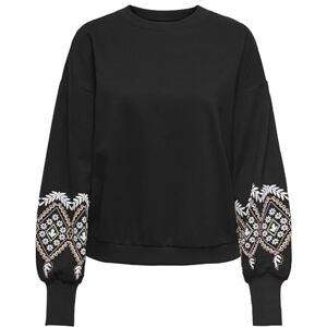 ONLY Onlbrooke L/S O-hals blomma SWT Noos, svart, XS ONLY Onlbrooke L/S O-hals blomma SWT Noos, svart, XS