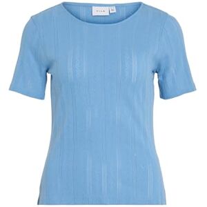 Vila Vikassie S/S Pointelle Top – Noos, Blixt blå, XXL Vila Vikassie S/S Pointelle Top – Noos, Blixt blå, XXL