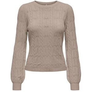 ONLY Onlkatia Ls Structure O-Neck Pull Cc KNT, mocha meringue, XS ONLY Onlkatia Ls Structure O-Neck Pull Cc KNT, mocha meringue, XS