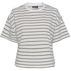 PIECES Sweatshirt för kvinnor, Molndansare/ränder: silver Mink, S PIECES Sweatshirt för kvinnor, Molndansare/ränder: silver Mink, S