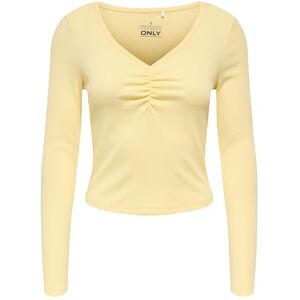 ONLY Onlbetty Life L/S Scallop V-hals Cc JRS, Solljus, L ONLY Onlbetty Life L/S Scallop V-hals Cc JRS, Solljus, L
