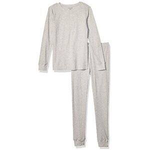 Amazon Essentials Dam Våffla Snug Fit Pyjamasset, Grå Heather, X-Large Amazon Essentials Dam Våffla Snug Fit Pyjamasset, Grå Heather, X-Large