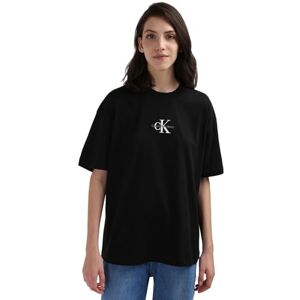 Calvin jeans dam monolog pojkvän kortärmad rund hals t-shirt, Ck svart, XXS Calvin jeans dam monolog pojkvän kortärmad rund hals t-shirt, Ck svart, XXS