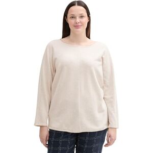 TOM TAILOR dam plus långärmad t-shirt, 25955 – Dusty Beige Melange, 46/L TOM TAILOR dam plus långärmad t-shirt, 25955 – Dusty Beige Melange, 46/L