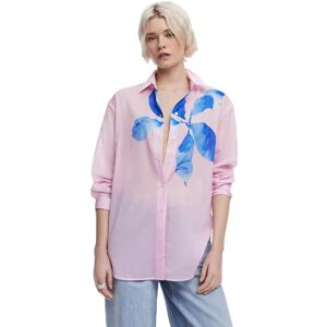 Desigual Shirt_Vattenblomma, 3035 Rosa Stick, S/M, Röd, M Desigual Shirt_Vattenblomma, 3035 Rosa Stick, S/M, Röd, M