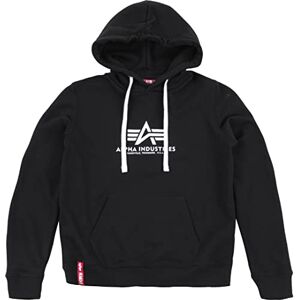 Alpha Industries New Basic Hoody Huvtröja Sweat för damer Black Alpha Industries New Basic Hoody Huvtröja Sweat för damer Black