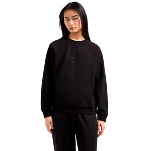 Giorgio Armani Women's Icon Project, Shiny Logo, Crewneck Sweatshirt, Svart, M Giorgio Armani Women's Icon Project, Shiny Logo, Crewneck Sweatshirt, Svart, M