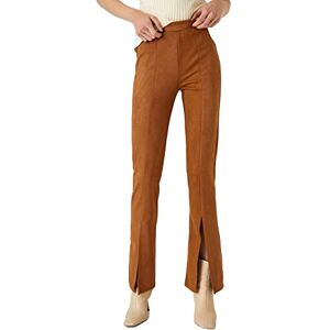 Koton Dam flare ben leggings slit detalj, Brun (517), S Koton Dam flare ben leggings slit detalj, Brun (517), S