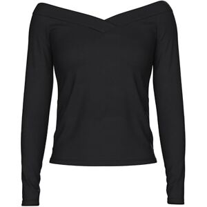 PIECES Dam Pcmaliva Ls Off Shoulder V-neck Top Noos långärmad tröja, svart, M PIECES Dam Pcmaliva Ls Off Shoulder V-neck Top Noos långärmad tröja, svart, M