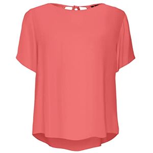 VERO MODA dam Vmmenny Ss WVN Ga Top, georgi persika, L VERO MODA dam Vmmenny Ss WVN Ga Top, georgi persika, L