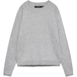 VERO MODA Vmhappiness Ls Raglan Pullove Ga Boo Rep, Ljusgrå melange, XS VERO MODA Vmhappiness Ls Raglan Pullove Ga Boo Rep, Ljusgrå melange, XS