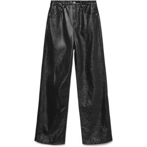 VERO MODA Vmtessa Hr Wide Colored Vinyl Pants Noos, svart, 29W / 32L VERO MODA Vmtessa Hr Wide Colored Vinyl Pants Noos, svart, 29W / 32L