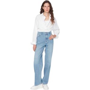 Trendyol dam raka breda ben låg midja jeans, blå, 32 SE Trendyol dam raka breda ben låg midja jeans, blå, 32 SE