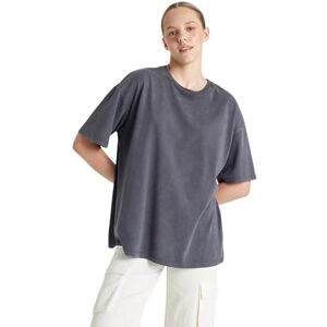 DeFacto damer oversize crop tops – klassisk baströja för kvinnor – bekväm oversize skjorta för kvinnor, Antracit, XL DeFacto damer oversize crop tops – klassisk baströja för kvinnor – bekväm oversize skjorta för kvinnor, Antracit, XL