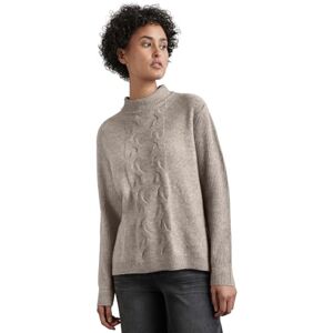 Street One tröja med stickmönster, Mocha Beige Mel., 46 Street One tröja med stickmönster, Mocha Beige Mel., 46