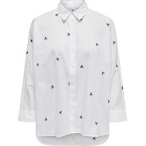 ONLY Onlnew Lina Grace Ls Emb Shirt Noos WVN, Ljus vit, XXL ONLY Onlnew Lina Grace Ls Emb Shirt Noos WVN, Ljus vit, XXL