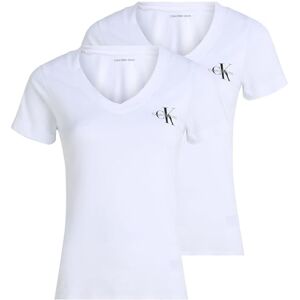 Calvin CK JEANS dam 2-pack monologo v-ringad t-shirt J20J223447, vit (lysande vit/lysande vit), XXS, Vit (lysande vit/lysande vit), XXS Calvin CK JEANS dam 2-pack monologo v-ringad t-shirt J20J223447, vit (lysande vit/lysande vit), XXS, Vit (lysande vit/lysande vit), XXS