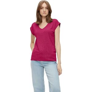 PIECES PCBILLO Tee Lurex Stripes NOOS BC, Cerise/detalj: lurex ton i ton, L PIECES PCBILLO Tee Lurex Stripes NOOS BC, Cerise/detalj: lurex ton i ton, L