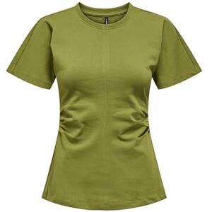 ONLY Onlmarie Life S/S Ruching Top JRS, peat moss, XS ONLY Onlmarie Life S/S Ruching Top JRS, peat moss, XS