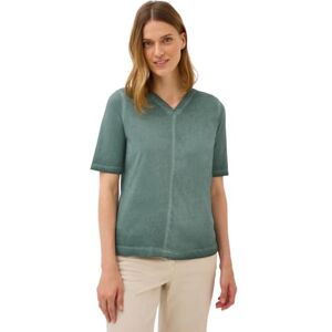 Cecil V-ringad damtröja med färggradient, Dark Balmy Khaki, XS Cecil V-ringad damtröja med färggradient, Dark Balmy Khaki, XS