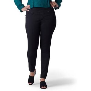 Lee Jeans i plusstorlek för kvinnor, skulpterande, smal passform, dra på-modell, Svart, 48 stor lång Lee Jeans i plusstorlek för kvinnor, skulpterande, smal passform, dra på-modell, Svart, 48 stor lång
