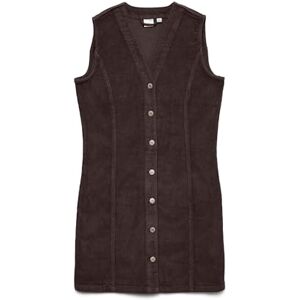 VERO MODA Vmeden Sl Short Corduroy-klänning, Choklad tårta, M VERO MODA Vmeden Sl Short Corduroy-klänning, Choklad tårta, M