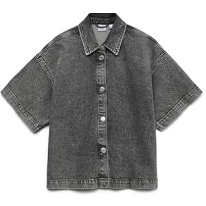 VERO MODA dam Vmtessa Ss Loose Denim Shirt Ga, Medium grå denim, M VERO MODA dam Vmtessa Ss Loose Denim Shirt Ga, Medium grå denim, M