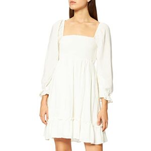 NA-KD Dam smocked Chest miniklänning avslappnad klänning, Vit, 42 NA-KD Dam smocked Chest miniklänning avslappnad klänning, Vit, 42