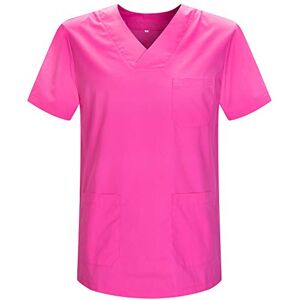 MISEMIYA Scrub Top Unisex Scrubs Medicinsk Uniform V-ringad Tunika Scrub Top 817, Rosa, L MISEMIYA Scrub Top Unisex Scrubs Medicinsk Uniform V-ringad Tunika Scrub Top 817, Rosa, L