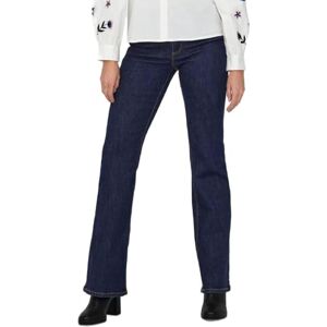 ONLY Onlwauw Life Hw utsvängd näsa DNM utsvängda byxor, Mörkblå denim, (L) W x 32L ONLY Onlwauw Life Hw utsvängd näsa DNM utsvängda byxor, Mörkblå denim, (L) W x 32L