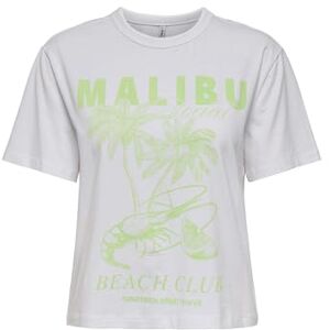 ONLY Onldina Life S/S Club Top Box JRS, Ljus vit, XS ONLY Onldina Life S/S Club Top Box JRS, Ljus vit, XS