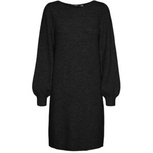 VERO MODA Stickad klänning för kvinnor, kort klänning, Svart, S VERO MODA Stickad klänning för kvinnor, kort klänning, Svart, S