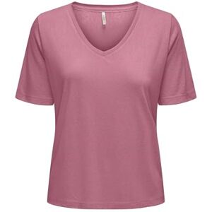 ONLY Onlelise S/S V-Neck Top JRS Noos, Heather Rose, 3XL ONLY Onlelise S/S V-Neck Top JRS Noos, Heather Rose, 3XL