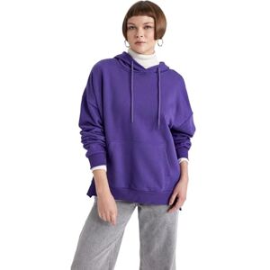 DeFacto damtröja – fashionabel huvtröja, sweatshirt och huvtröja för kvinnor – urval av huvtröjor, lila, M DeFacto damtröja – fashionabel huvtröja, sweatshirt och huvtröja för kvinnor – urval av huvtröjor, lila, M
