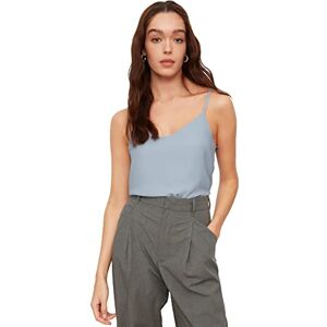 Trendyol Basic hängande blus för kvinnor. Blus, blå, 38 Trendyol Basic hängande blus för kvinnor. Blus, blå, 38