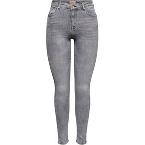 ONLY Onlpower Mid Push Up Sk Azg937 Noos Jeans, Grå Denim, XS ONLY Onlpower Mid Push Up Sk Azg937 Noos Jeans, Grå Denim, XS