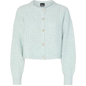 PIECES Pcsikka Ls O-hals stickad Cardi W.O ull, Molnblå, S PIECES Pcsikka Ls O-hals stickad Cardi W.O ull, Molnblå, S