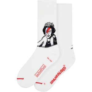 MuseARTa Bomullsstrumpor med målningen Lizzie Stardust av konstnären Banksy graffiti i storlek 46–49, BL-LS-01-46-49, Vit, 46-49 EU MuseARTa Bomullsstrumpor med målningen Lizzie Stardust av konstnären Banksy graffiti i storlek 46–49, BL-LS-01-46-49, Vit, 46-49 EU
