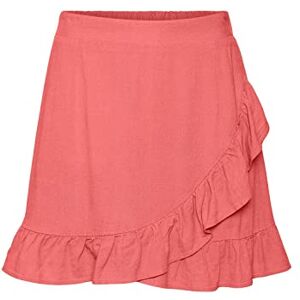 VERO MODA Dam Vmmymilo Hw Mini kjol WVN Ga Rock, georgi persika, S VERO MODA Dam Vmmymilo Hw Mini kjol WVN Ga Rock, georgi persika, S