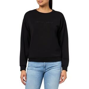 Giorgio Armani Women's Essential, broderad logotyp signatur, rund hals, svart, M, Svart, M Giorgio Armani Women's Essential, broderad logotyp signatur, rund hals, svart, M, Svart, M